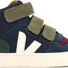 Kids Veja Sneakers | Veja V-10 Mid Sneaker Blue-Cyprus Blauw