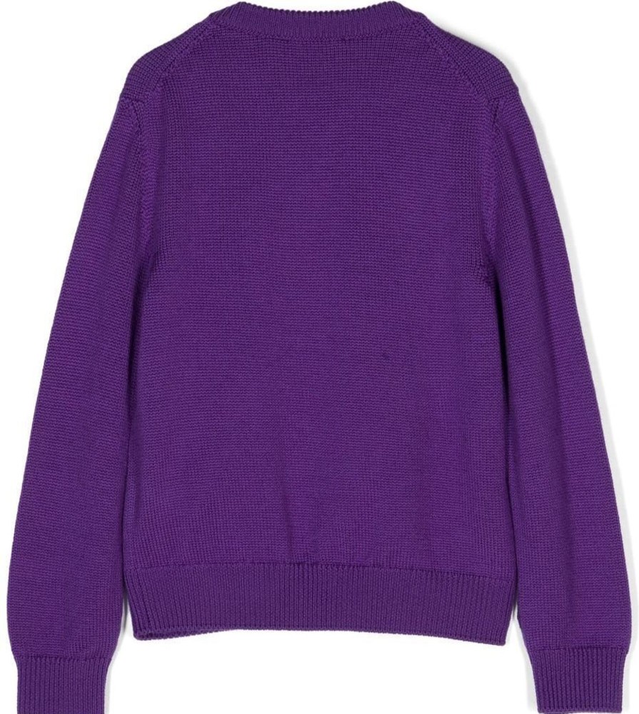 Kids Versace Truien | Versace Knit Sweater Purple Paars