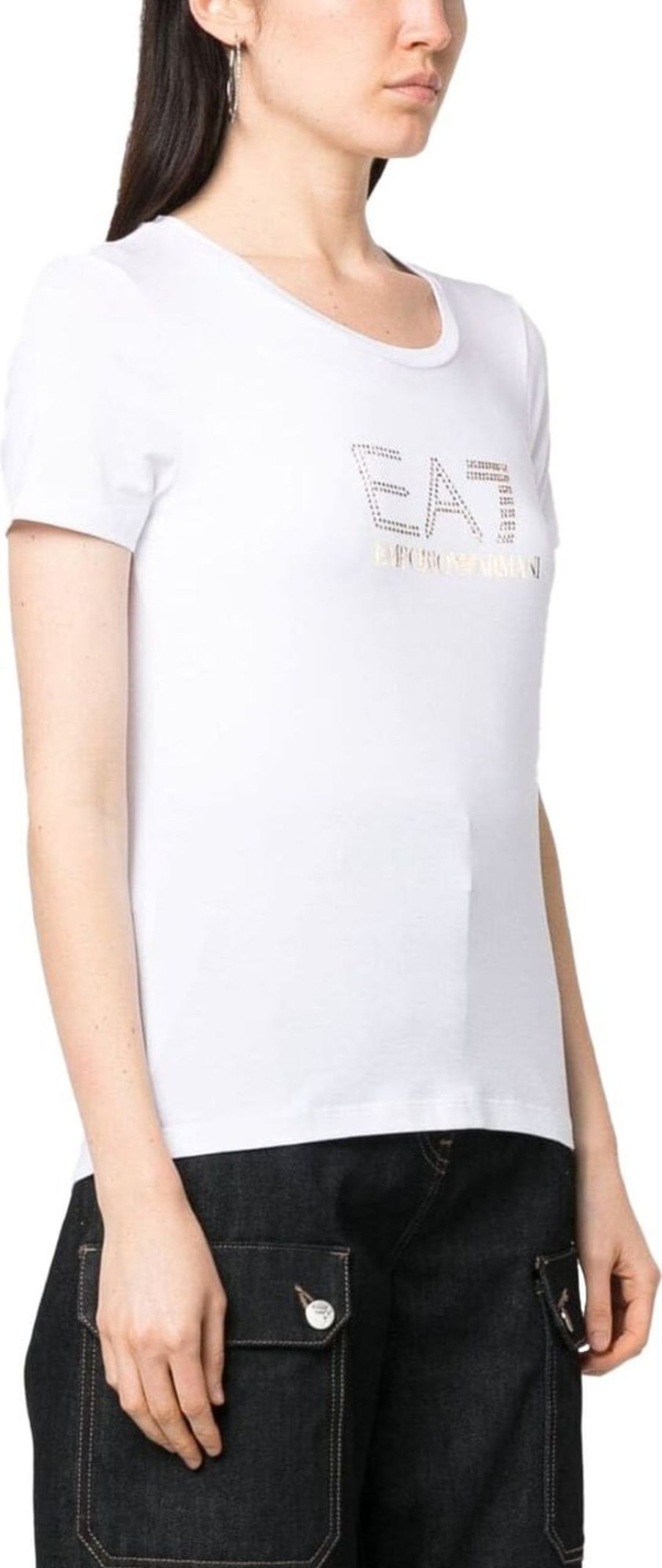 Dames EA7 | Ea7 T-Shirts And Polos White Wit