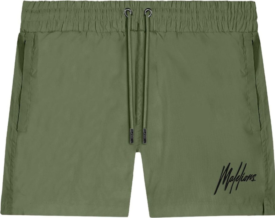 Heren Malelions | Malelions Atlanta Swimshort - Light Army Groen