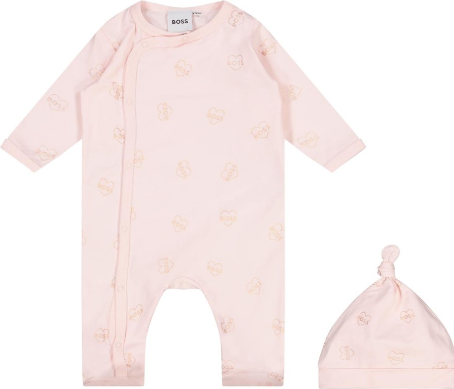 Kids Hugo Boss Sets | Hugo Boss Boss Meisjes Boxpakje Licht Roze Roze