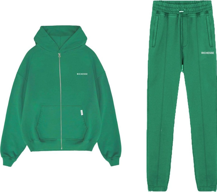 Heren Richesse | Richesse Zipper Hoodie Tracksuit Groen Groen