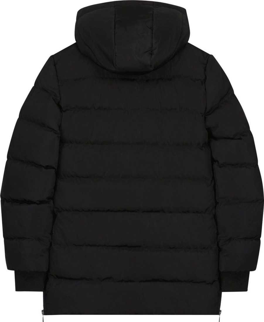 Kids Malelions Jassen | Malelions Girls Brand Coat - Black Zwart