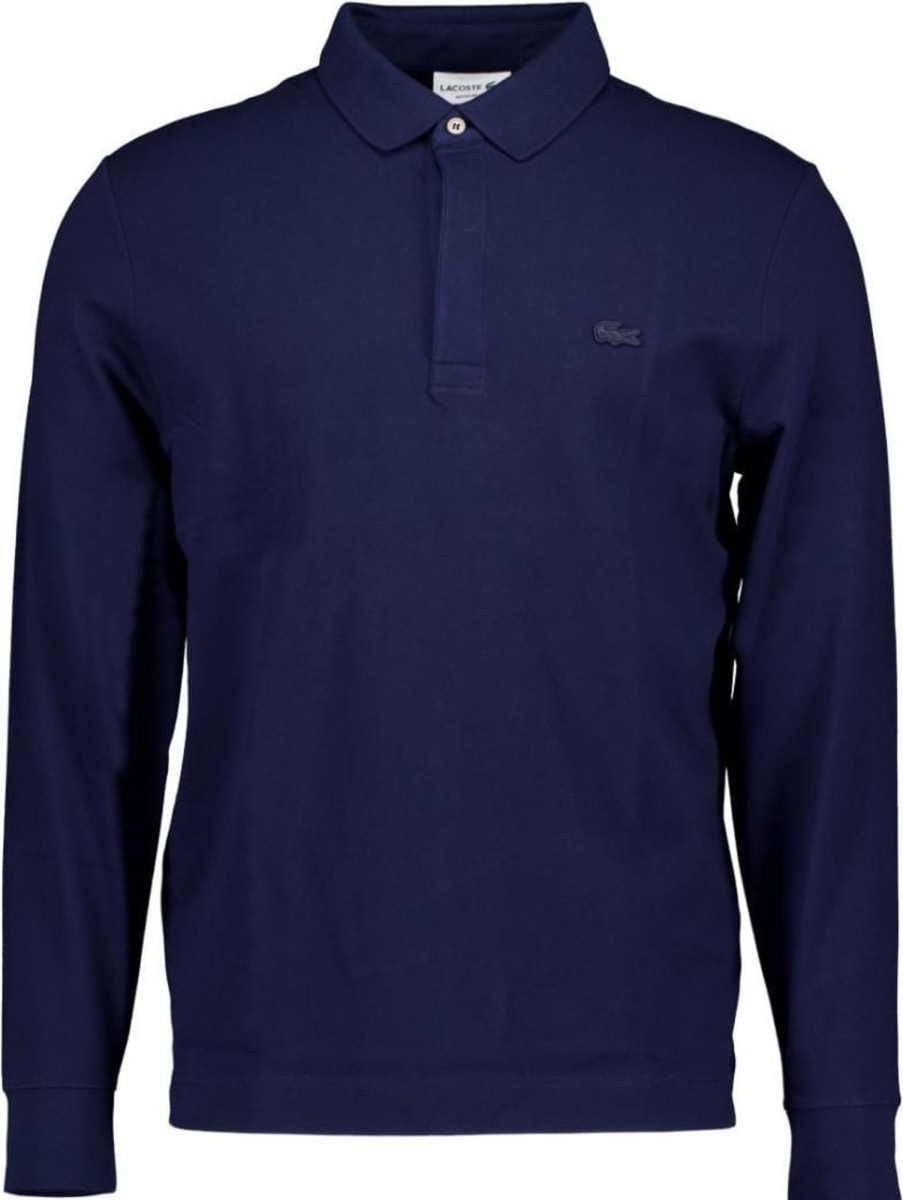 Heren Lacoste | Lacoste Lacoste Shirt Donkerblauw Katoen Maat Xl Polos Donkerblauw Blauw