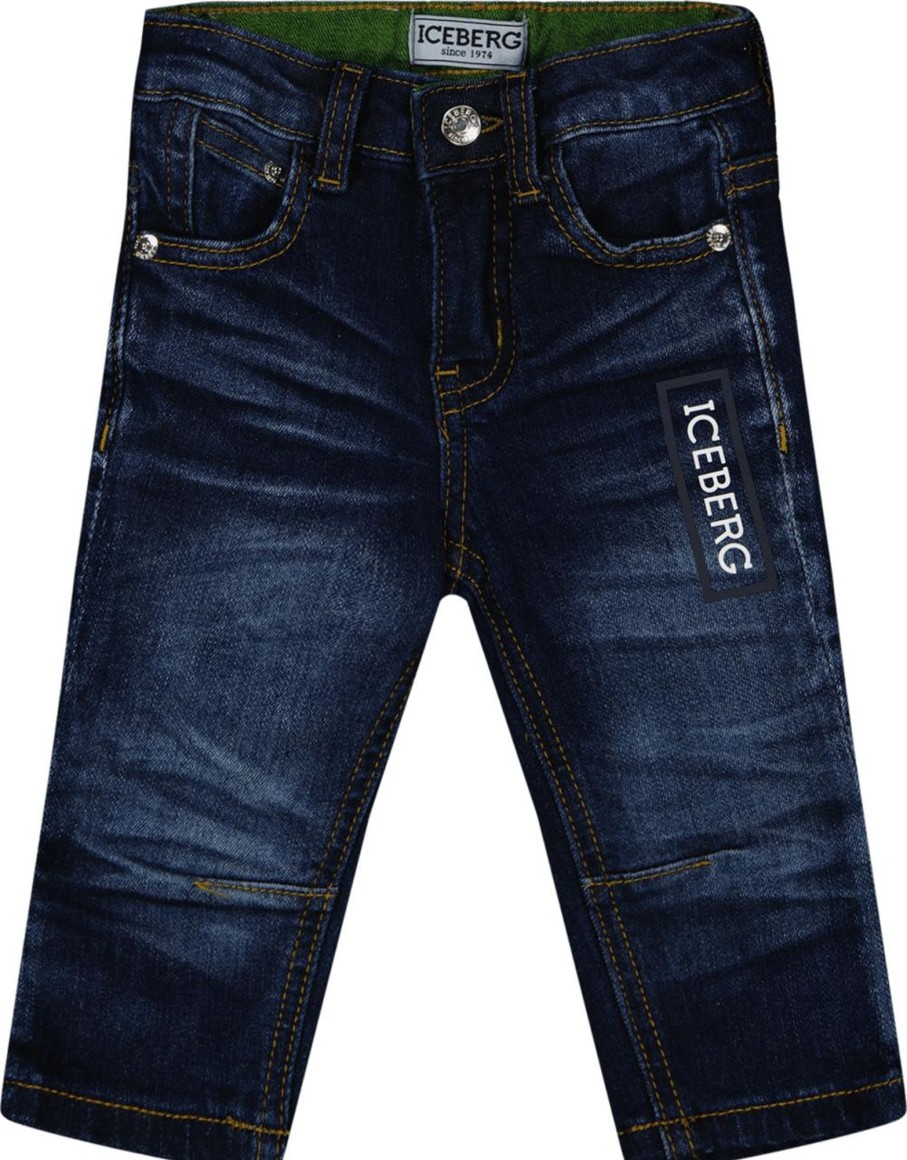 Kids Iceberg Jeans | Iceberg Iceberg Baby Jongens Jeans Blauw Blauw