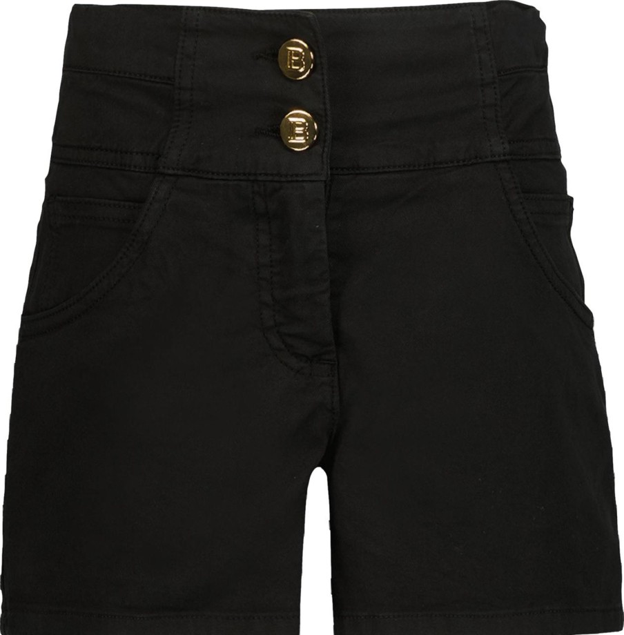 Kids Balmain Shorts | Balmain Balmain Kinder Meisjes Shorts Zwart Zwart