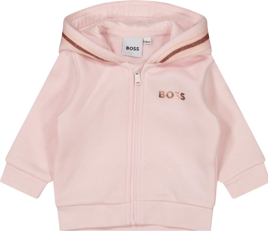 Kids Hugo Boss Vesten | Hugo Boss Boss Baby Meisjes Vesten Licht Roze Roze