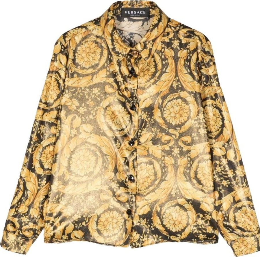 Kids Versace Blouses | Versace Formal Shirt Black Zwart