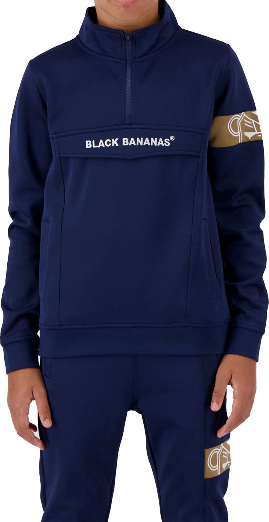 Kids Black Bananas Truien | Black Bananas Jr Commander Tracktop Blauw