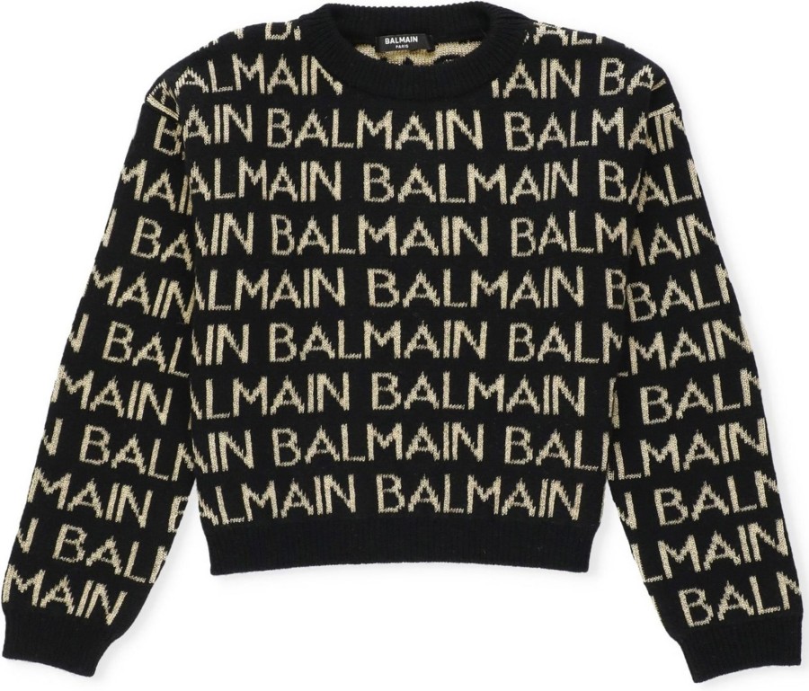 Kids Balmain Truien | Balmain Sweaters Black Zwart