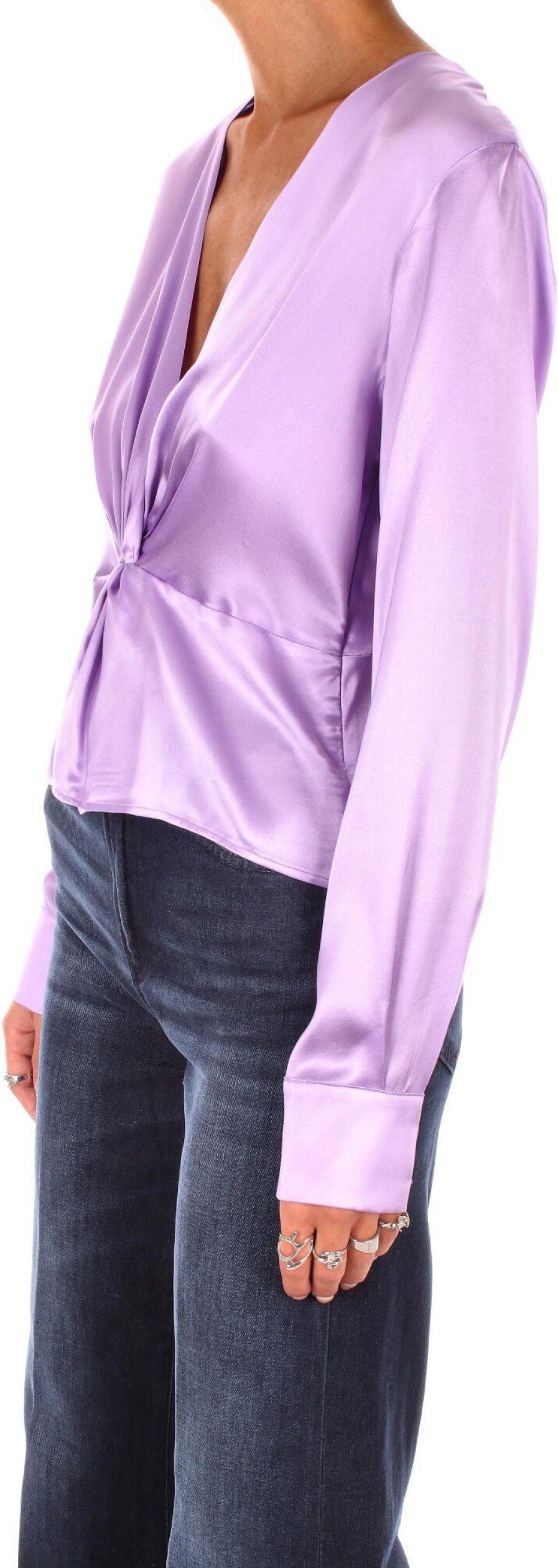 Dames Pinko | Pinko Shirts Lilac Purple Paars