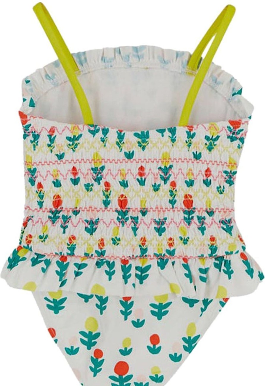 Kids Stella McCartney Badkleding | Stella Mccartney Flower Print Swimsuit Wit