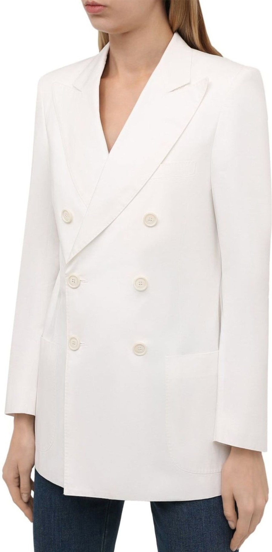 Dames Maison Margiela | Maison Margiela Maison Margiela Cotton Blazer Wit