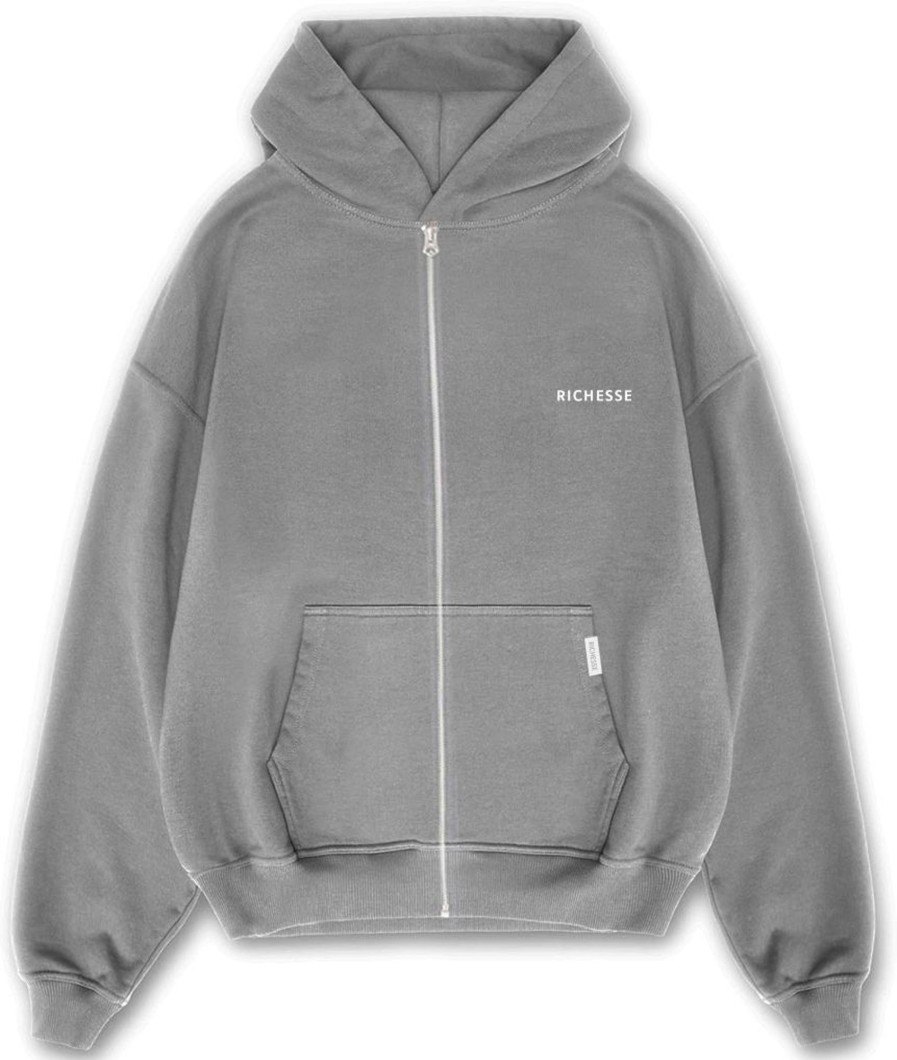 Heren Richesse | Richesse Zipper Hoodie Tracksuit Grijs Grijs