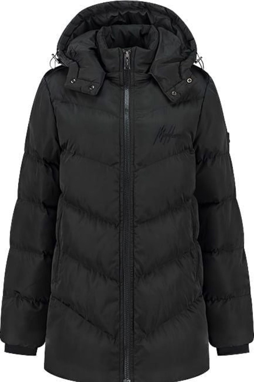 Dames Malelions | Malelions Signature Mid-Length Puffer - Black Zwart