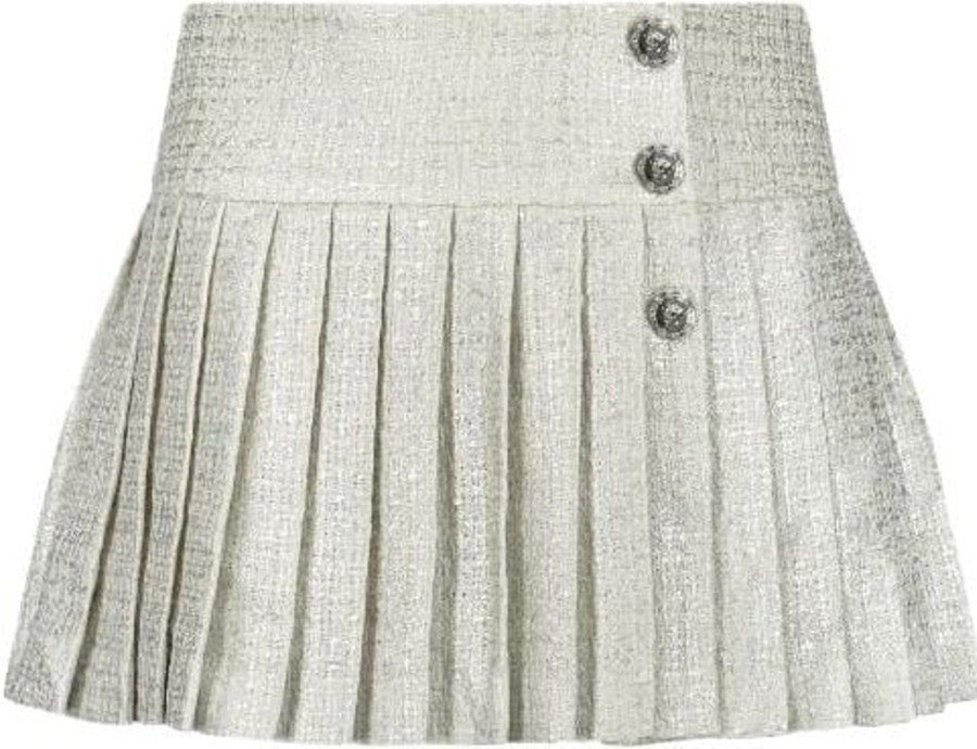 Kids Versace Rokken | Versace Skirt Laminate Tweed Zilver