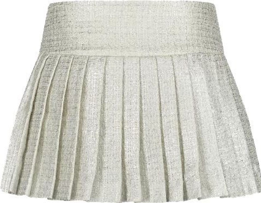 Kids Versace Rokken | Versace Skirt Laminate Tweed Zilver