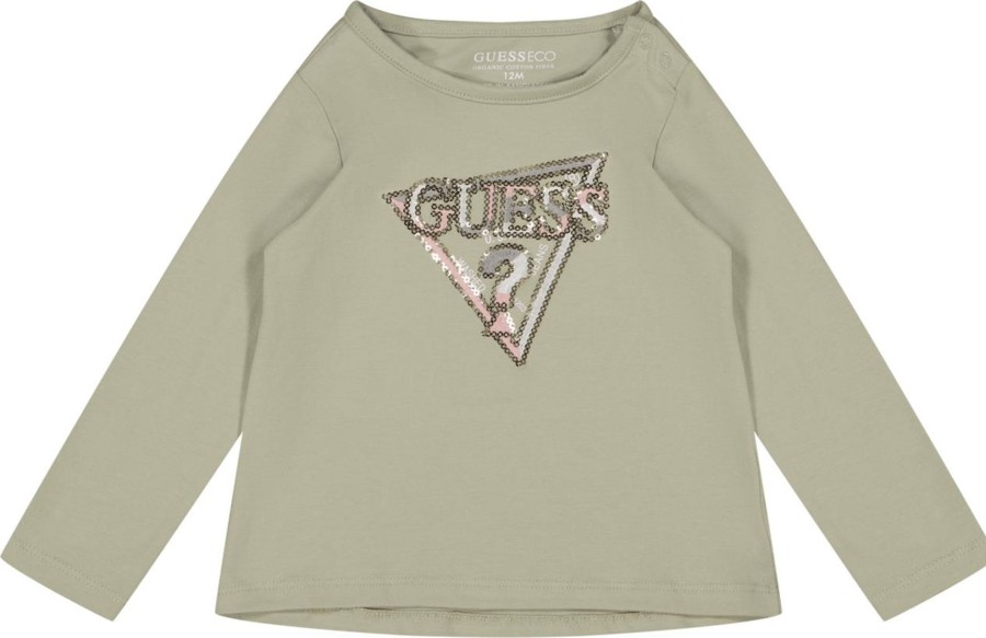 Kids Guess Shirts | Guess Guess Baby Meisjes T-Shirt Groen Groen