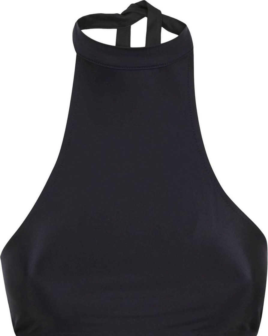 Dames COURREGES | Courreges Twist Tech Jersey Swimsuit Zwart