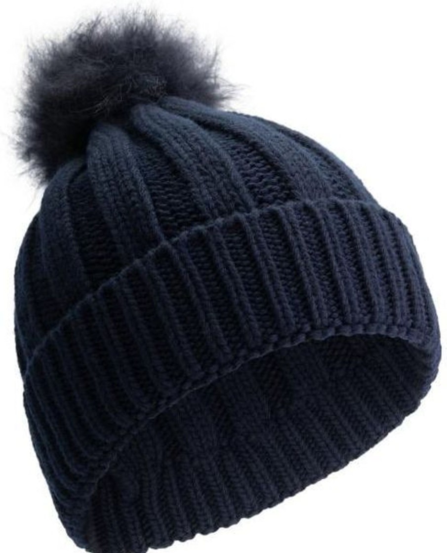 Kids Woolrich Accessoires | Woolrich Cash Pom Pom Beanie Blauw