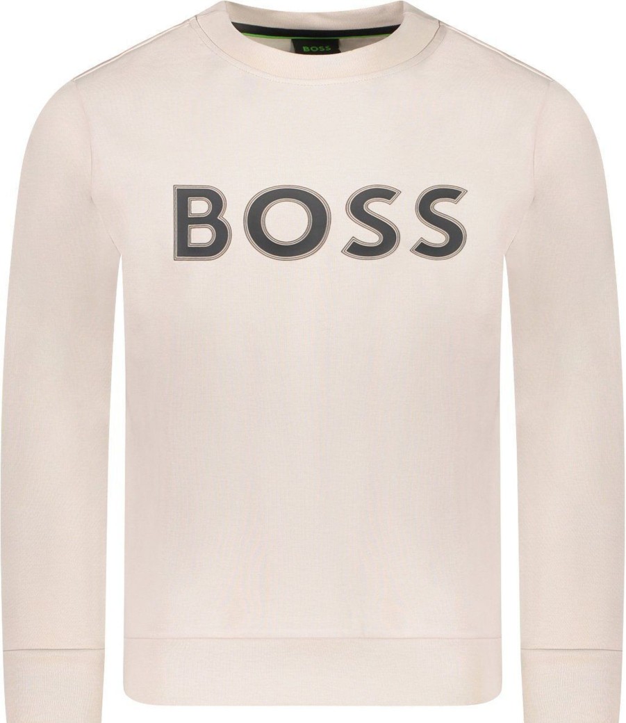 Heren Hugo Boss | Hugo Boss Boss Sweater Beige Beige