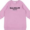 Kids Balmain Jurken | Balmain Balmain Baby Meisjes Jurkje Lila Paars