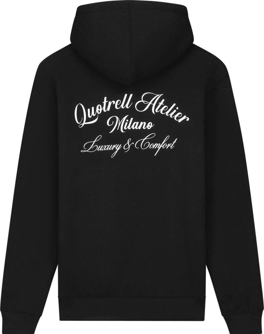 Heren Quotrell | Quotrell Atelier Milano Hoodie | Black/White Zwart