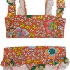 Kids Stella McCartney Badkleding | Stella Mccartney Flowers Print Bikini Oranje