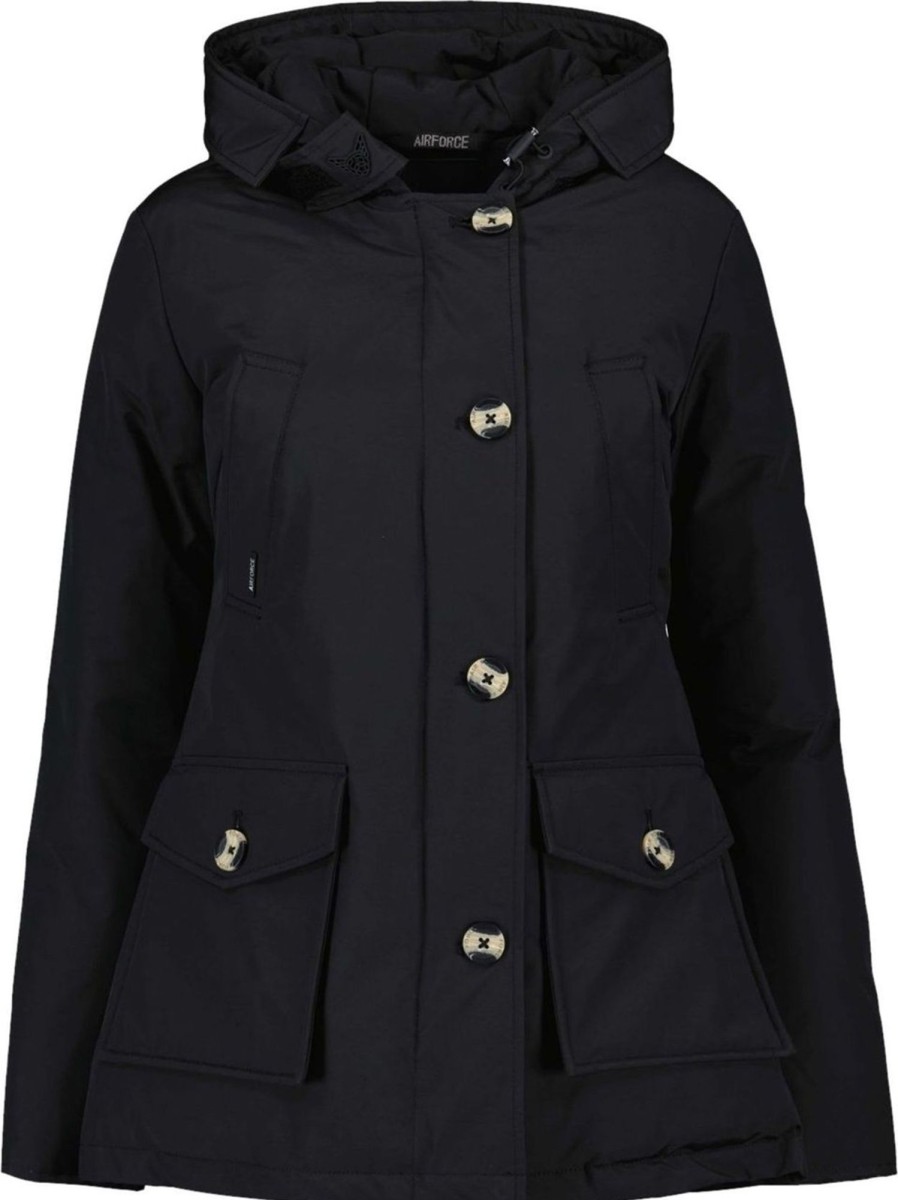 Dames Airforce | Airforce 4 Pocket Parka Zwart