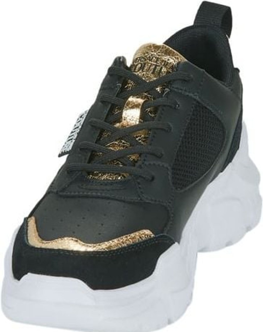 Dames Versace Jeans Couture | Versace Jeans Couture Versace Jeans Couture Fondo Speedtrack Sneakers Dames Zwart/Goud Goud