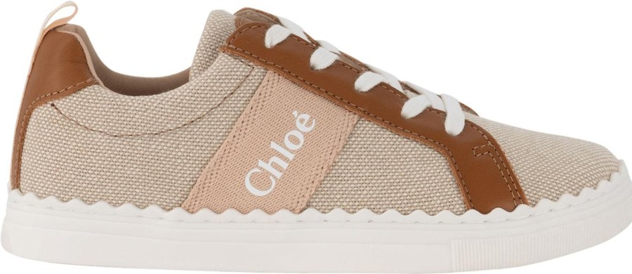 Kids Chloé Sneakers | Chloe Chloe Kinder Meisjes Sneakers Licht Beige Beige