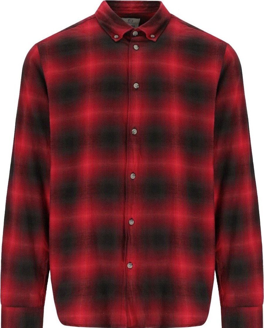 Heren Woolrich | Woolrich Madras Check Red And Black Shirt Red Rood