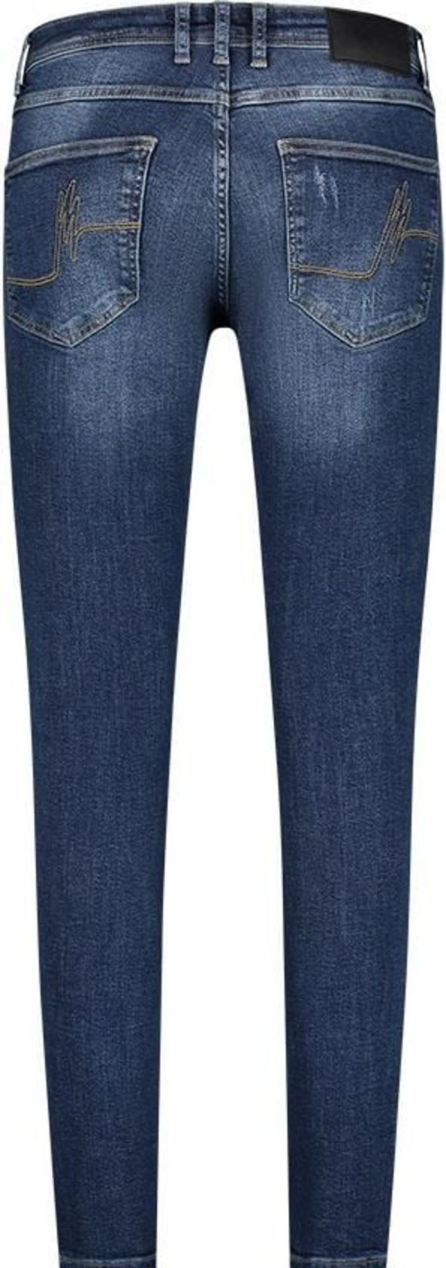 Heren Malelions | Malelions Destroyer Jeans - Dark Blue Blauw