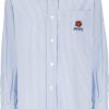 Dames Kenzo | Kenzo Shirts Light Light Blue Blauw