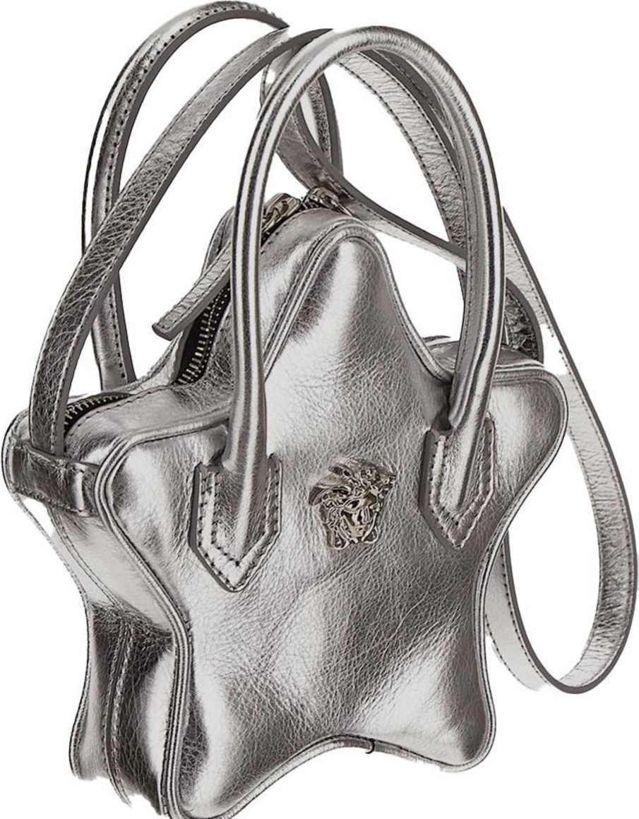 Kids Versace Accessoires | Versace La Medusa Star Crossbody Bag Zilver