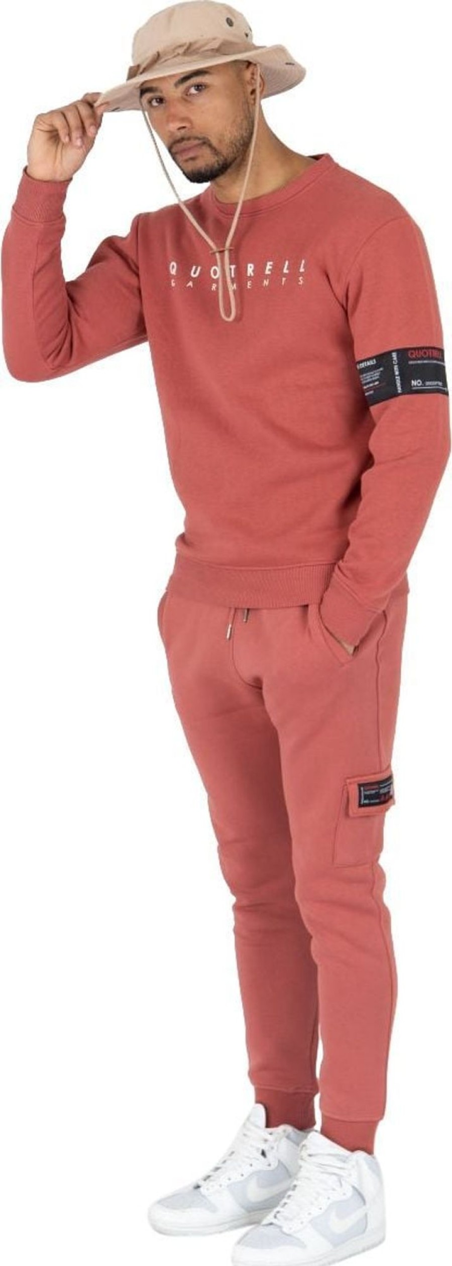 Heren Quotrell | Quotrell Aruba Pants | Brick / White Roze