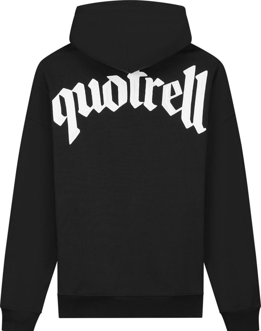 Heren Quotrell | Quotrell Messina Hoodie | Black/White Zwart