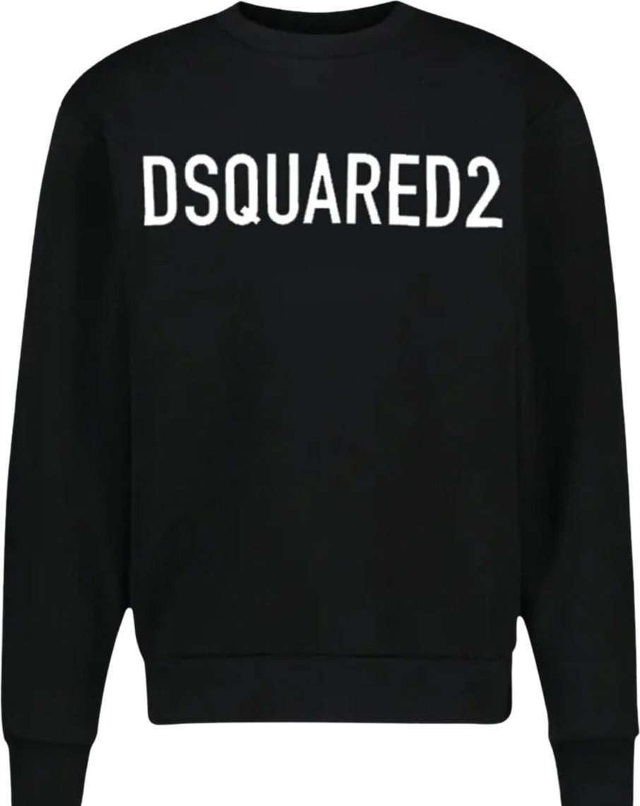 Kids Dsquared2 Truien | Dsquared2 Relax Eco Felpa Sweater Zwart