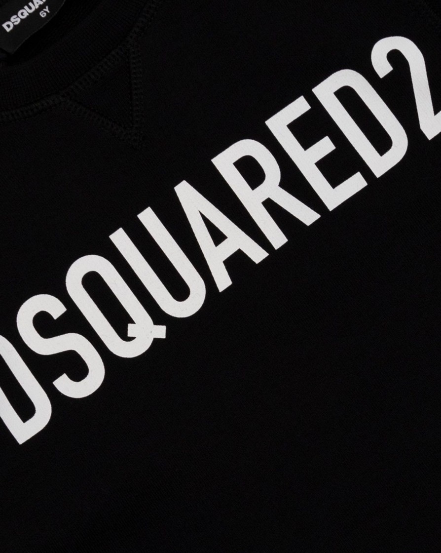 Kids Dsquared2 Truien | Dsquared2 Relax Eco Felpa Sweater Zwart