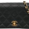 Dames Chanel | Chanel Cc Matelasse Lambskin Flap Crossbody Zwart