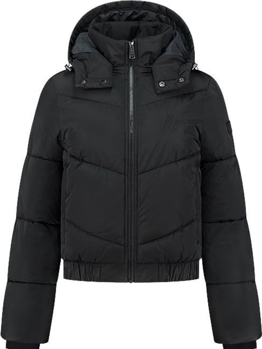 Dames Malelions | Malelions Signature Puffer Jacket - Black Zwart