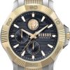 Heren Versace | Versace Vspzt2621 Dtla Herenhorloge Zwart