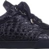 Heren Benjamin Berner | Benjamin Berner Bnj0115 Low Top Alligator Zwart