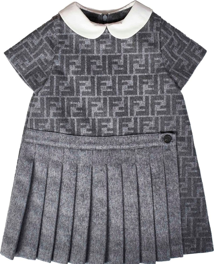 Kids Fendi Colberts | Fendi Fendi Kids Dresses Grey Grijs