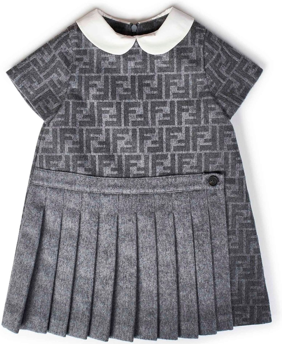 Kids Fendi Colberts | Fendi Fendi Kids Dresses Grey Grijs