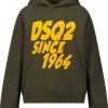 Kids Dsquared2 Truien | Dsquared2 Relax Felpa Hoodie Groen