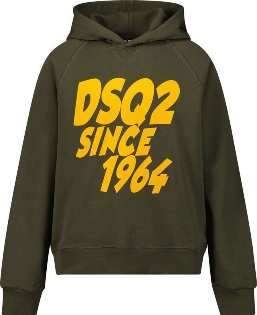 Kids Dsquared2 Truien | Dsquared2 Relax Felpa Hoodie Groen