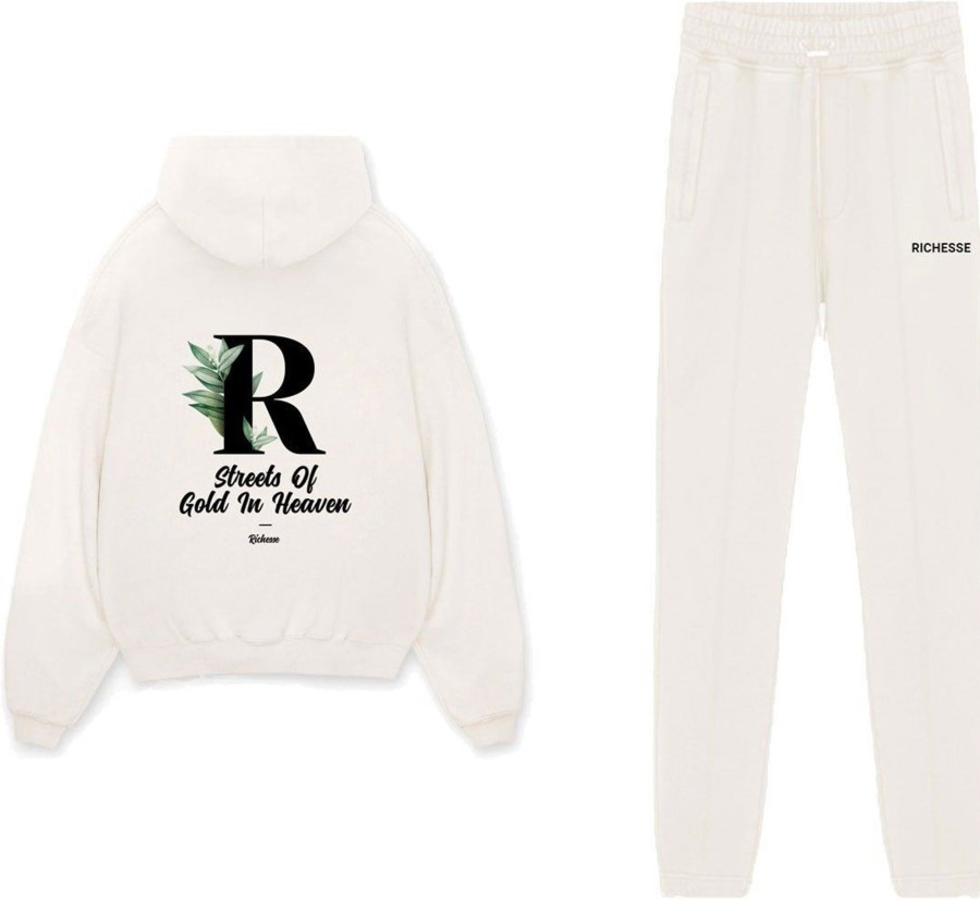 Heren Richesse | Richesse Heaven Tracksuit Creme Wit