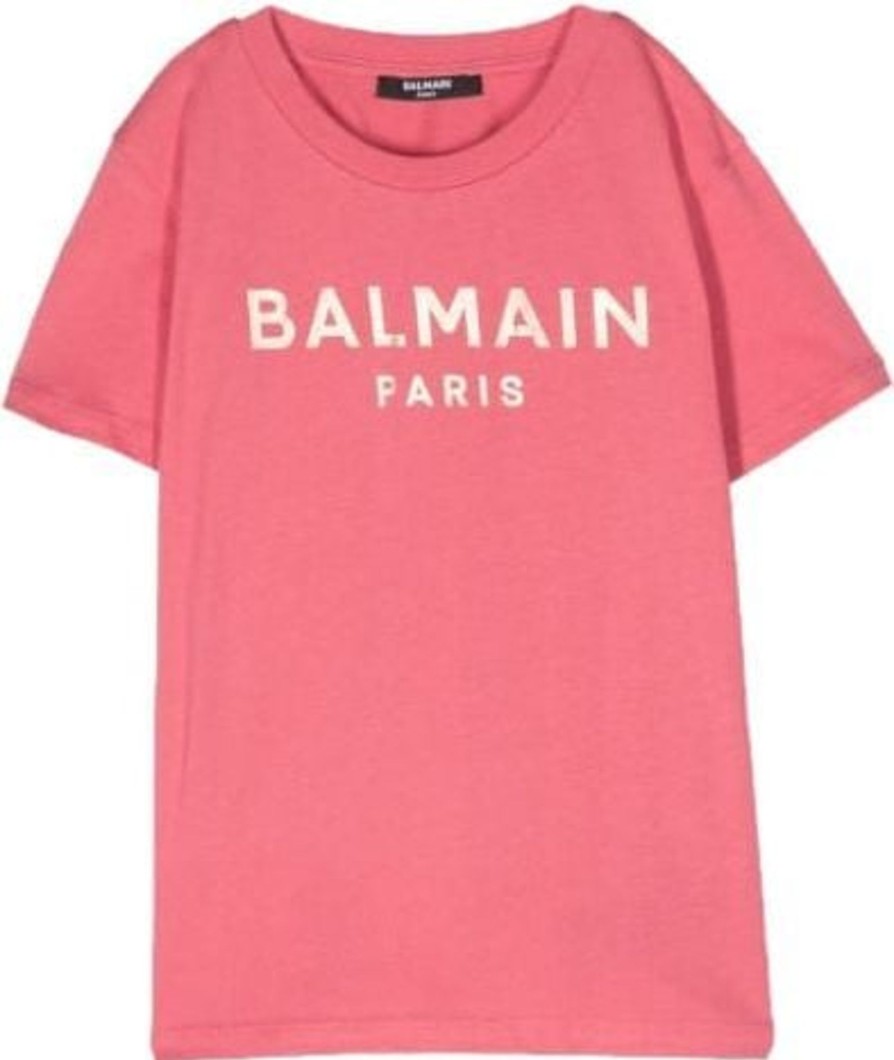 Kids Balmain Tops | Balmain T-Shirts And Polos Pink Neutraal