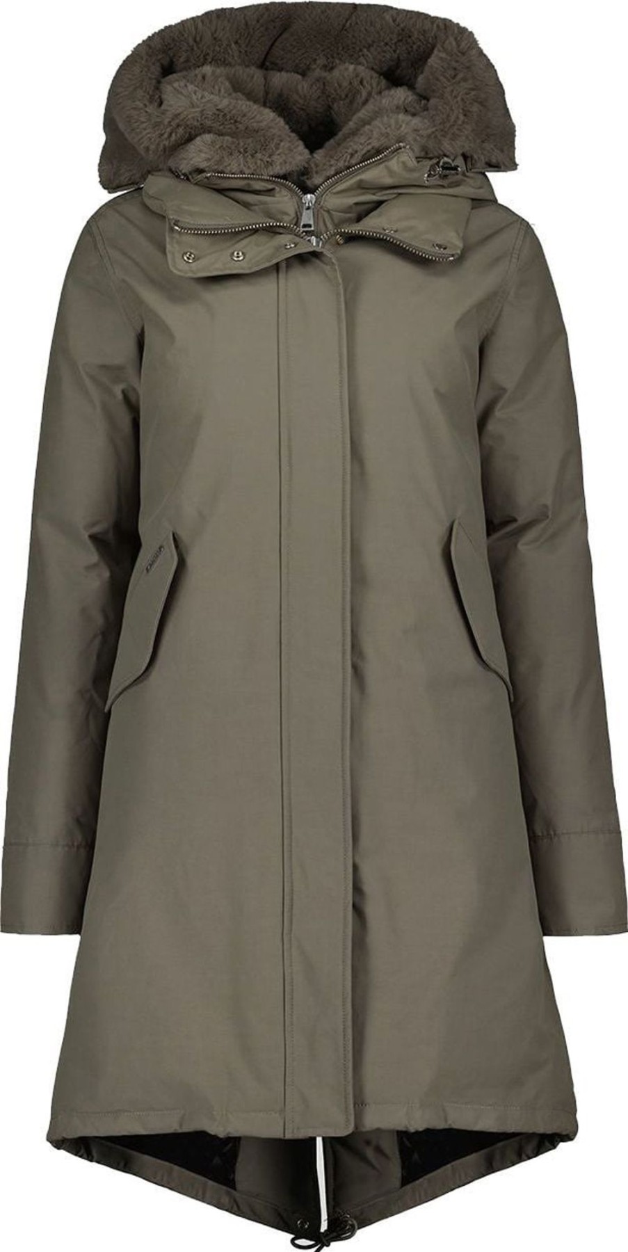 Dames Airforce | Airforce Double Zip Fishtail Parka Groen